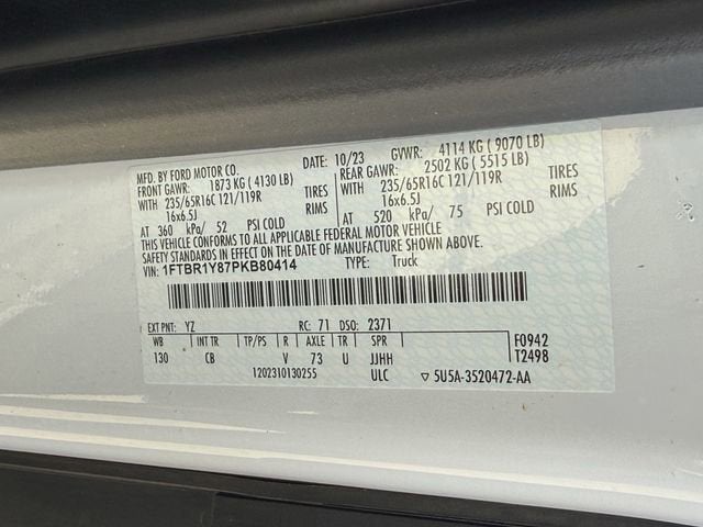 2023 Ford Transit Cargo Van T250 LOW RF RWD