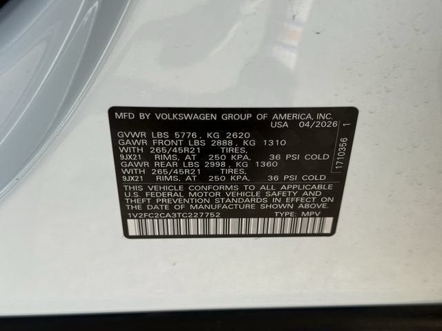 2026 Volkswagen Atlas Cross Sport SEL Premium R-Line