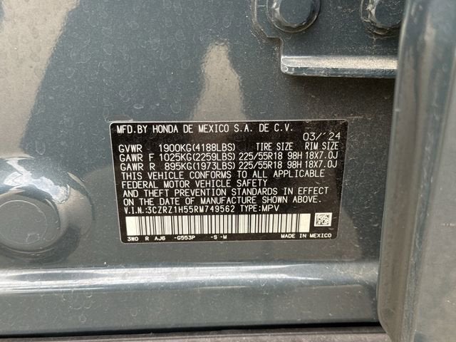 2024 Honda HR-V 2WD Sport w/o BSI