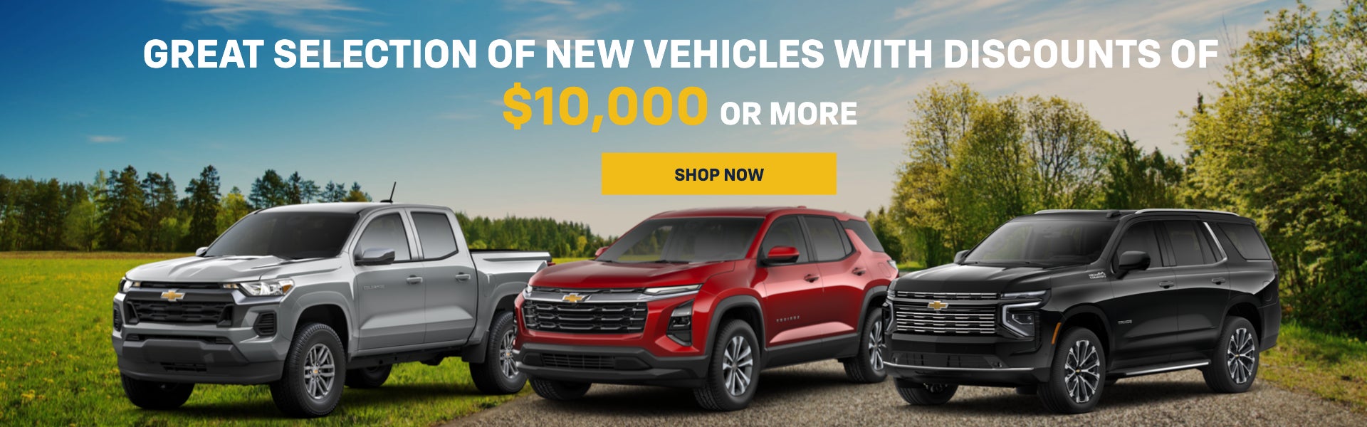 Great Selection Of New Vehicles With Discounts of $10,000 or